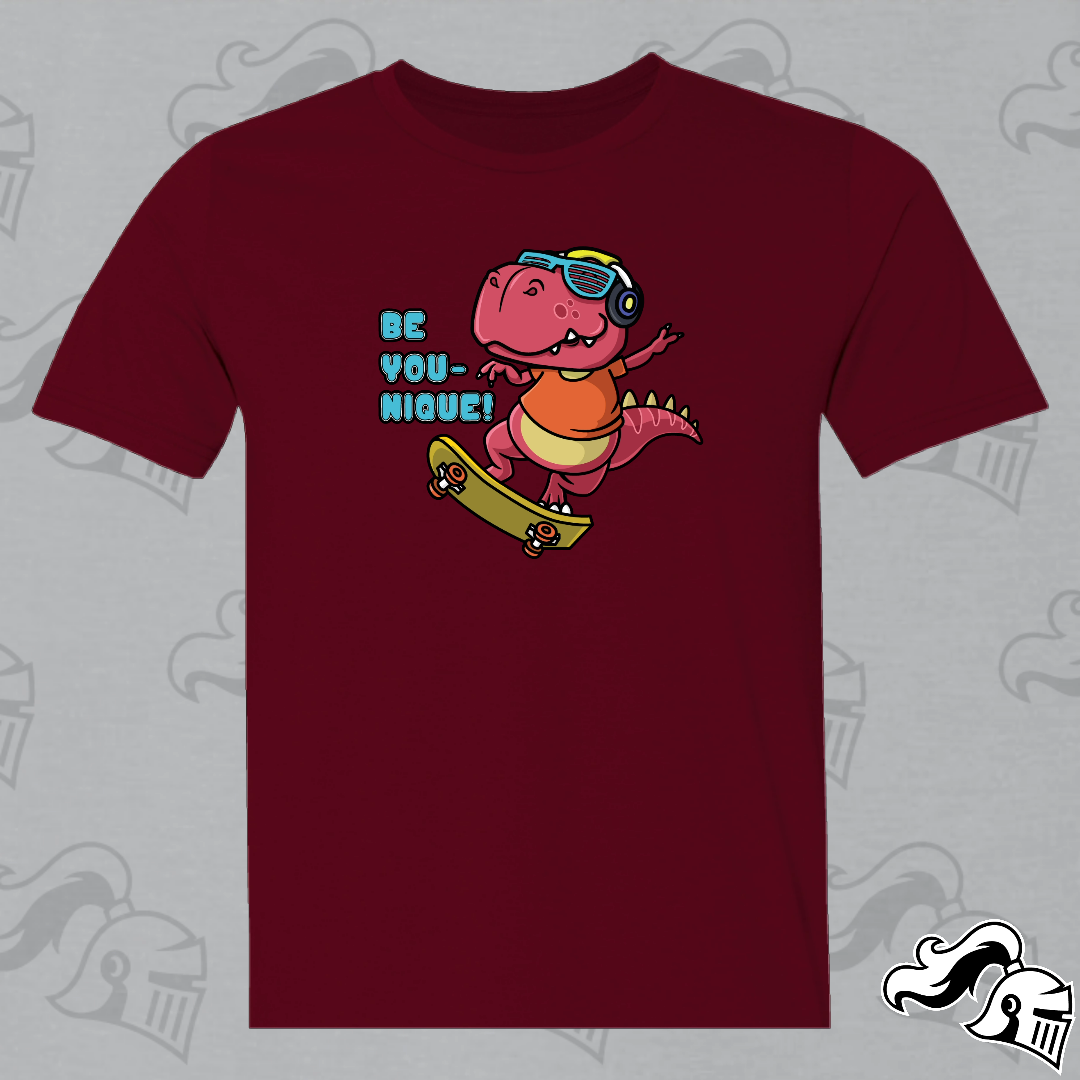 BE YOU-NIQUE DINO! - Youth T-Shirt Game Knight Apparel