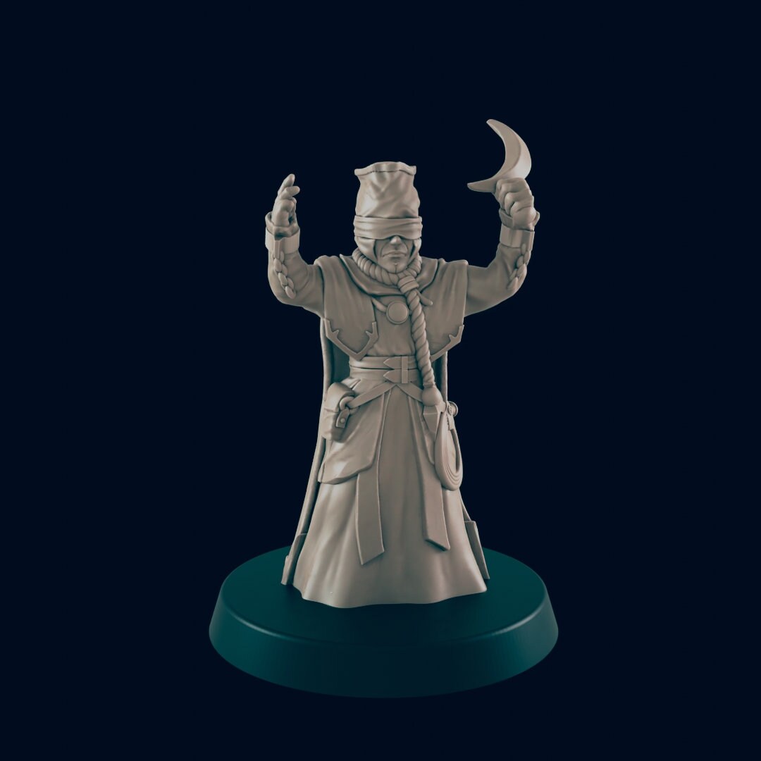 Cultist Miniature – 28-33mm Scale | Occult Villain for D&D and Pathfinder