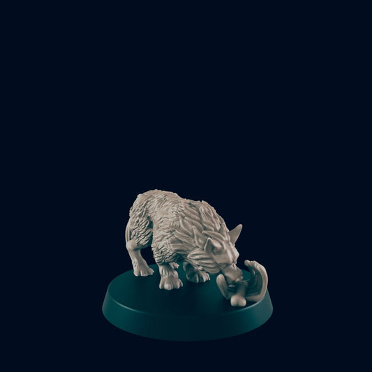 Wolf Miniature – 28-33mm Scale | Forest Hunter & Beast Companion
