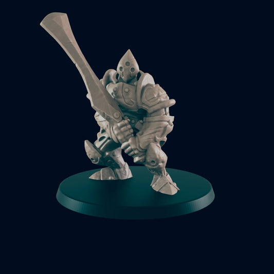 Golem Miniature – 28-33mm Scale | Flesh, Clay, Metal, or Sand Construct for RPGs