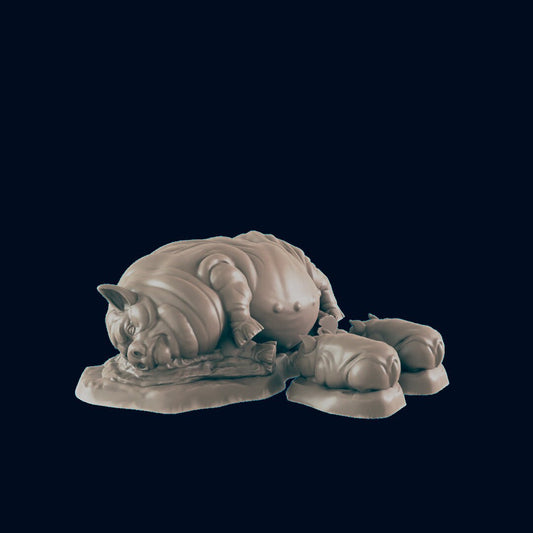 Pig Miniature – 28-33mm Scale | Livestock Scenery for Town and Farm Encounters