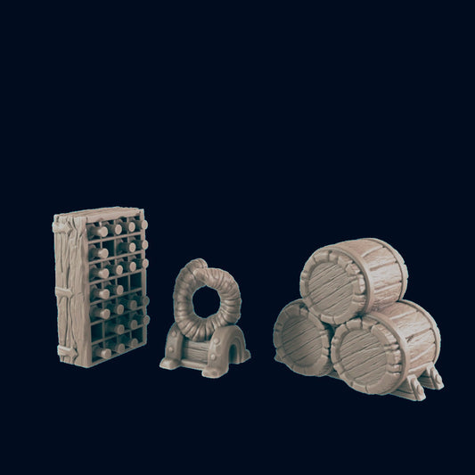 Tavern Interiors Playset – 28-33mm Scale | Modular Furniture & Bar Scenery