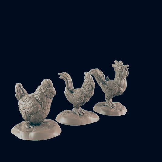 Chicken Miniature – 28-33mm Scale | Farm & Village Scatter Figure