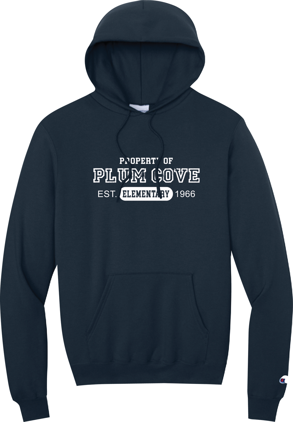 Plum Cove Property Of Champion Powerblend Hooded Sweatshirt — Adult — Property of Plum Cove design
