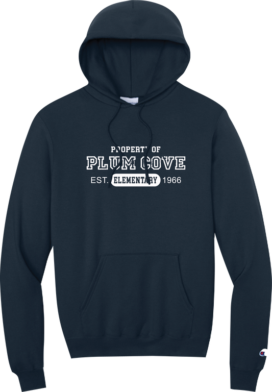 Plum Cove Property Of Champion Powerblend Hooded Sweatshirt — Adult — Property of Plum Cove design