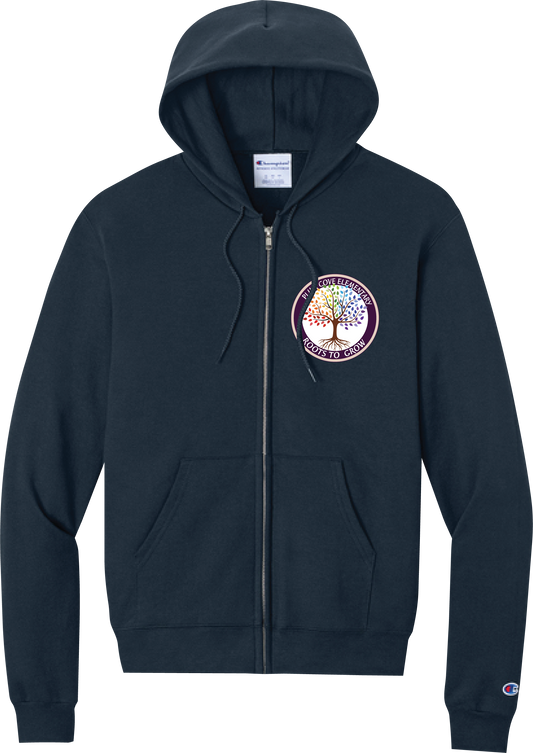 Plum Cove Champion Powerblend Full-Zip Hoodie — Adult