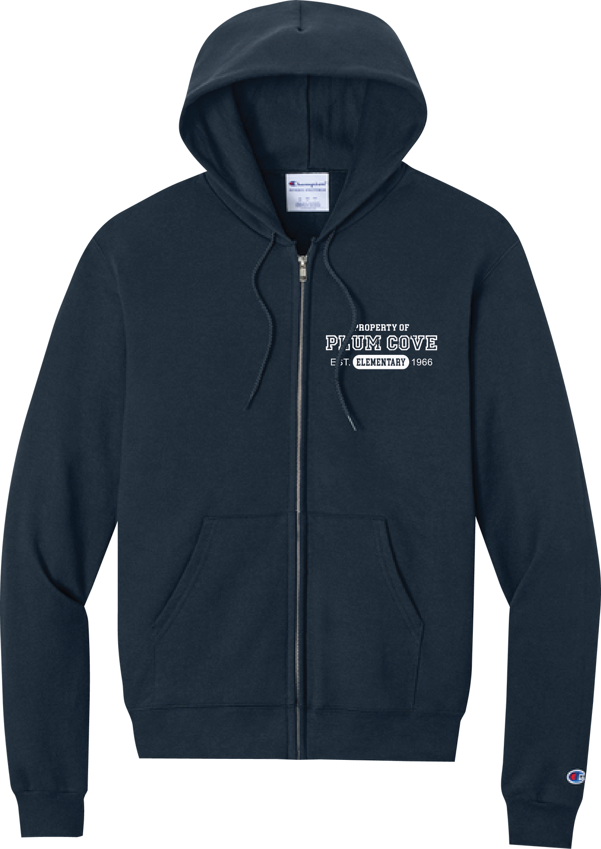 Plum Cove Property Of Champion Powerblend Full-Zip Hoodie — Adult — Property of Plum Cove design