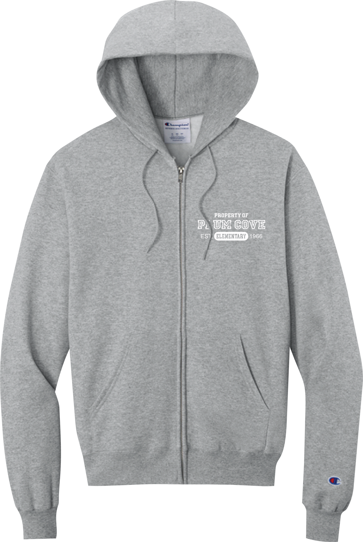 Plum Cove Property Of Champion Powerblend Full-Zip Hoodie — Adult — Property of Plum Cove design