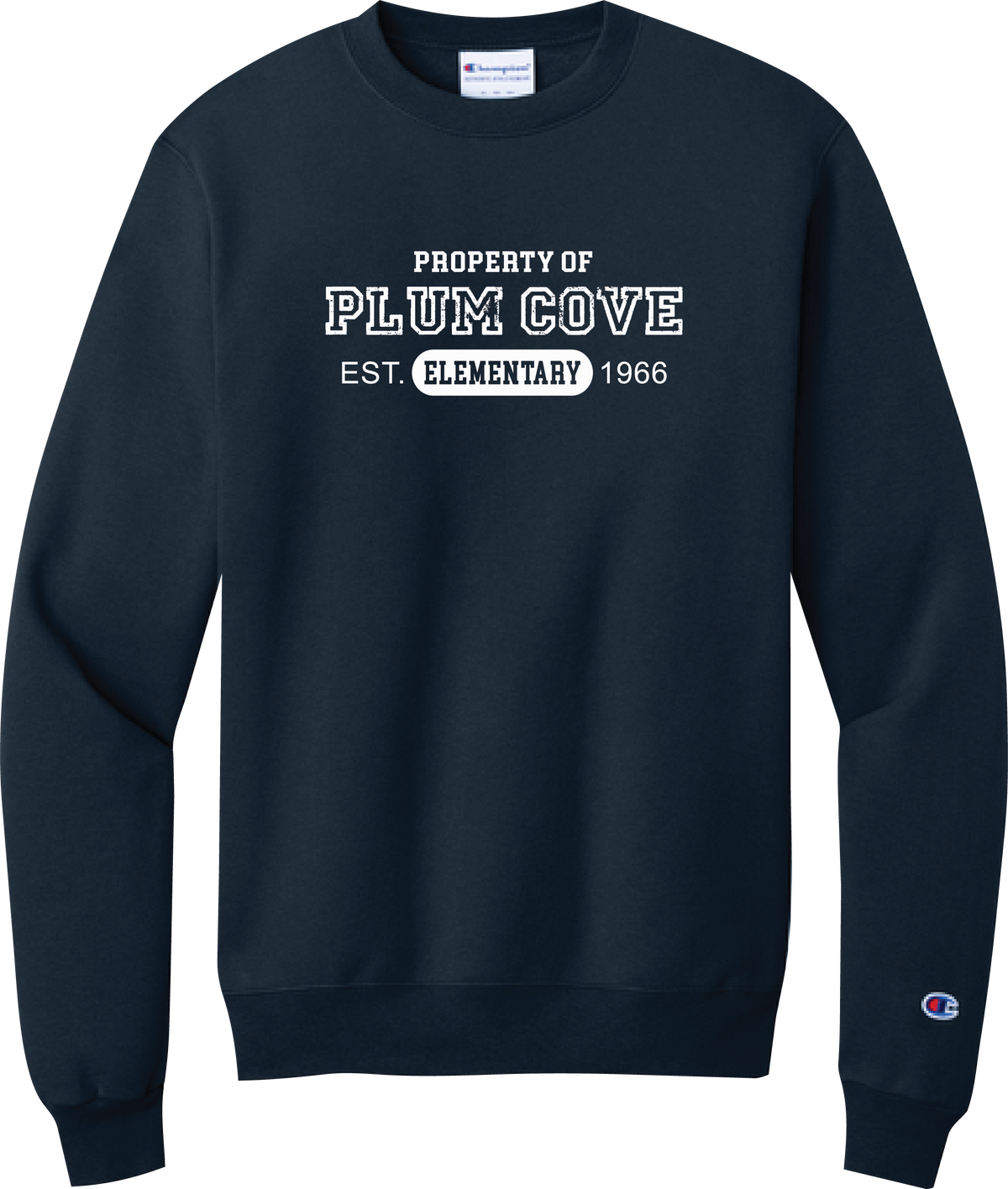 Plum Cove Property Of Champion Powerblend Crewneck Sweatshirt — Adult — Property of Plum Cove design