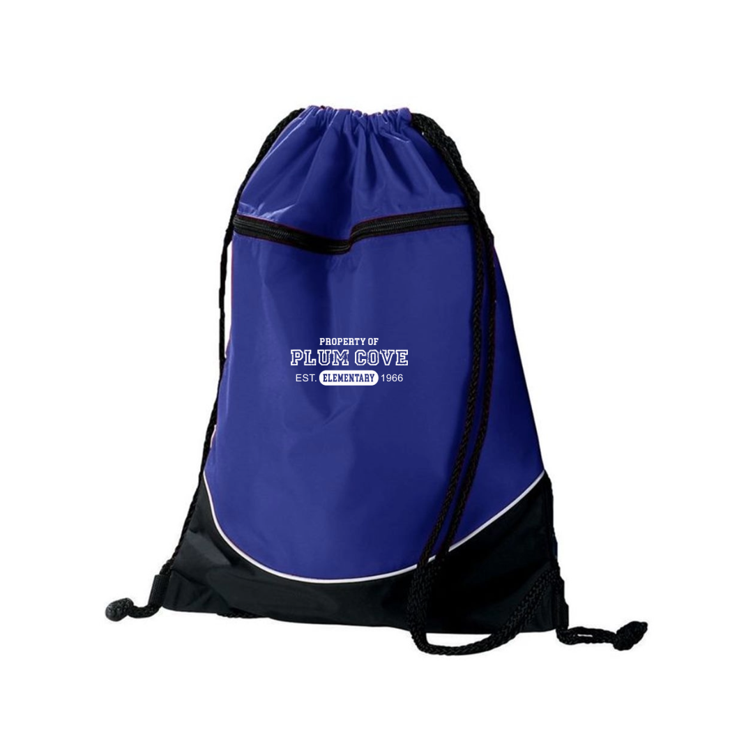 Plum Cove Property Of Augusta Tri-Color Drawstring Backpack — Property of Plum Cove design