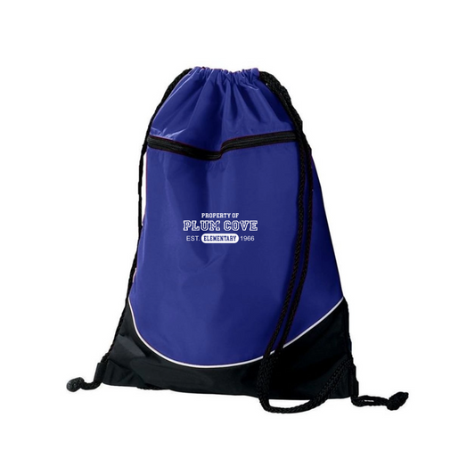 Plum Cove Property Of Augusta Tri-Color Drawstring Backpack — Property of Plum Cove design
