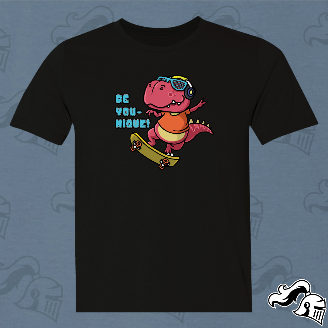 BE YOU-NIQUE DINO! Game Knight Apparel