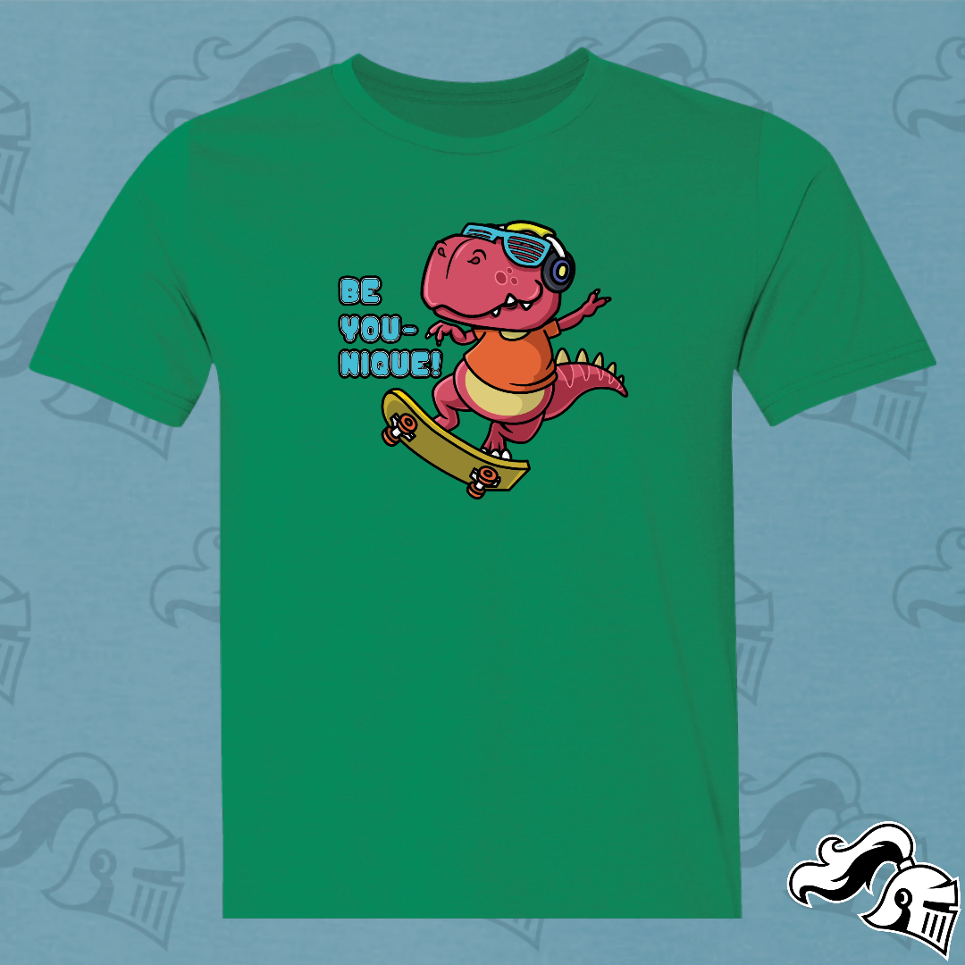 BE YOU-NIQUE DINO! Game Knight Apparel