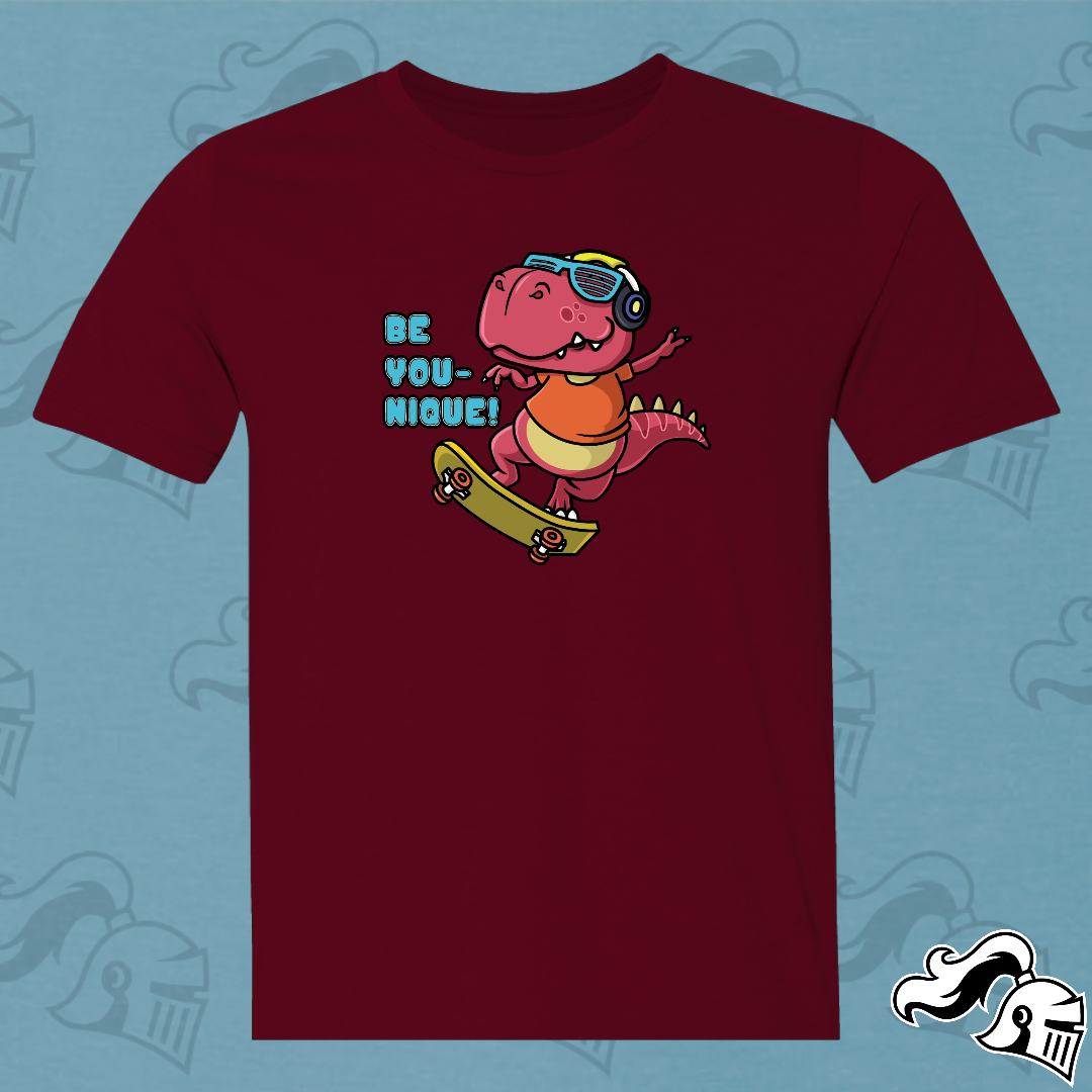 BE YOU-NIQUE DINO! Game Knight Apparel