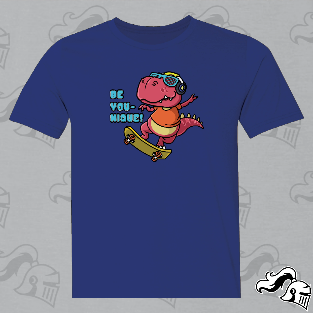 BE YOU-NIQUE DINO! -  Youth T-Shirt Game Knight Apparel