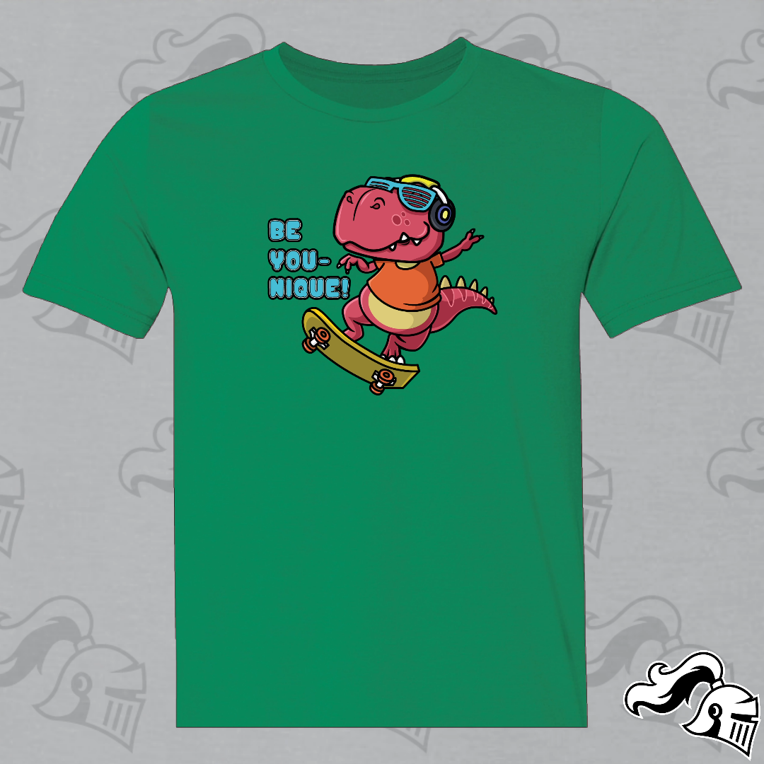 BE YOU-NIQUE DINO! -  Youth T-Shirt Game Knight Apparel