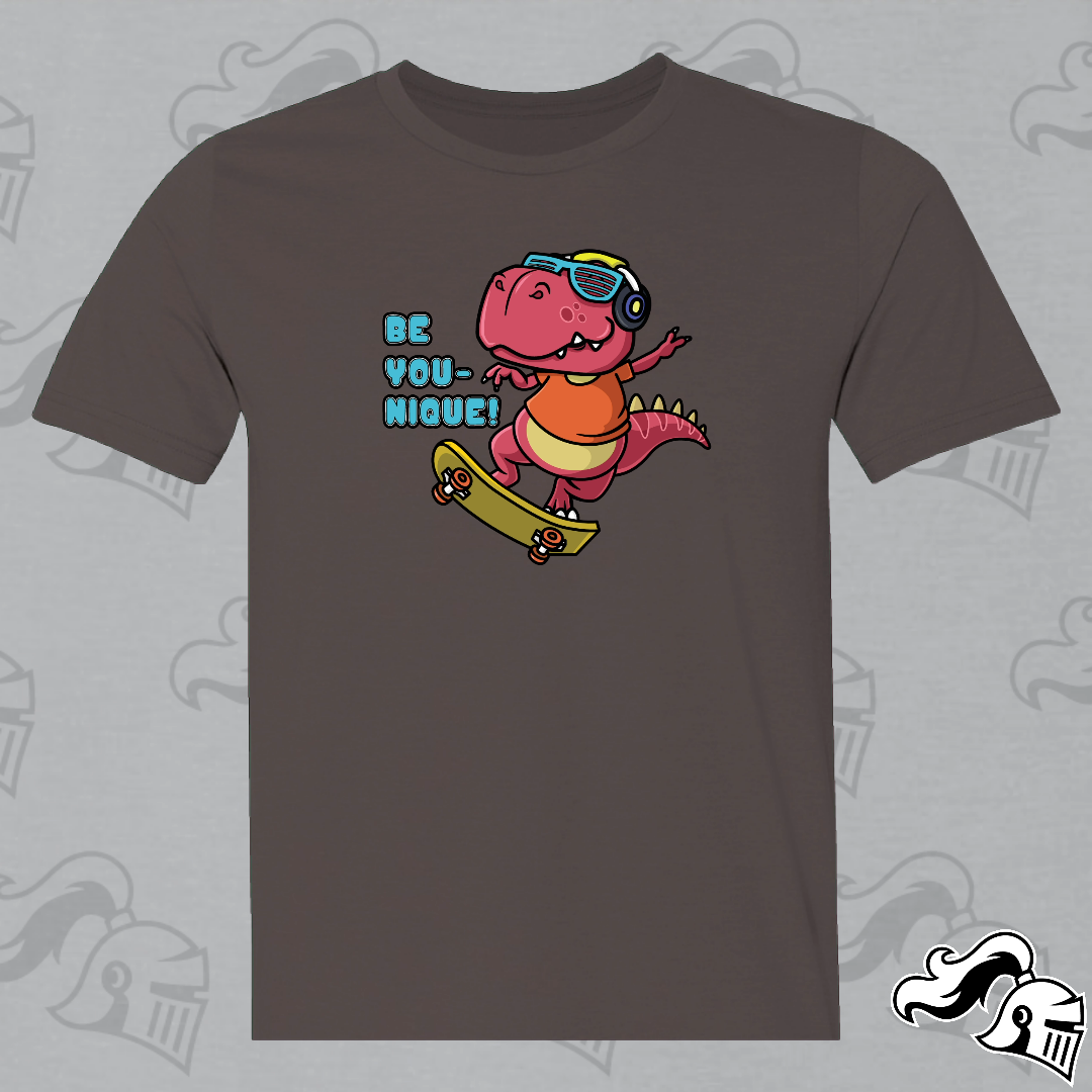 BE YOU-NIQUE DINO! -  Youth T-Shirt Game Knight Apparel