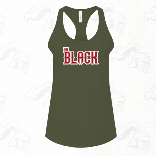 The Black Logo Womens Racerback Tank