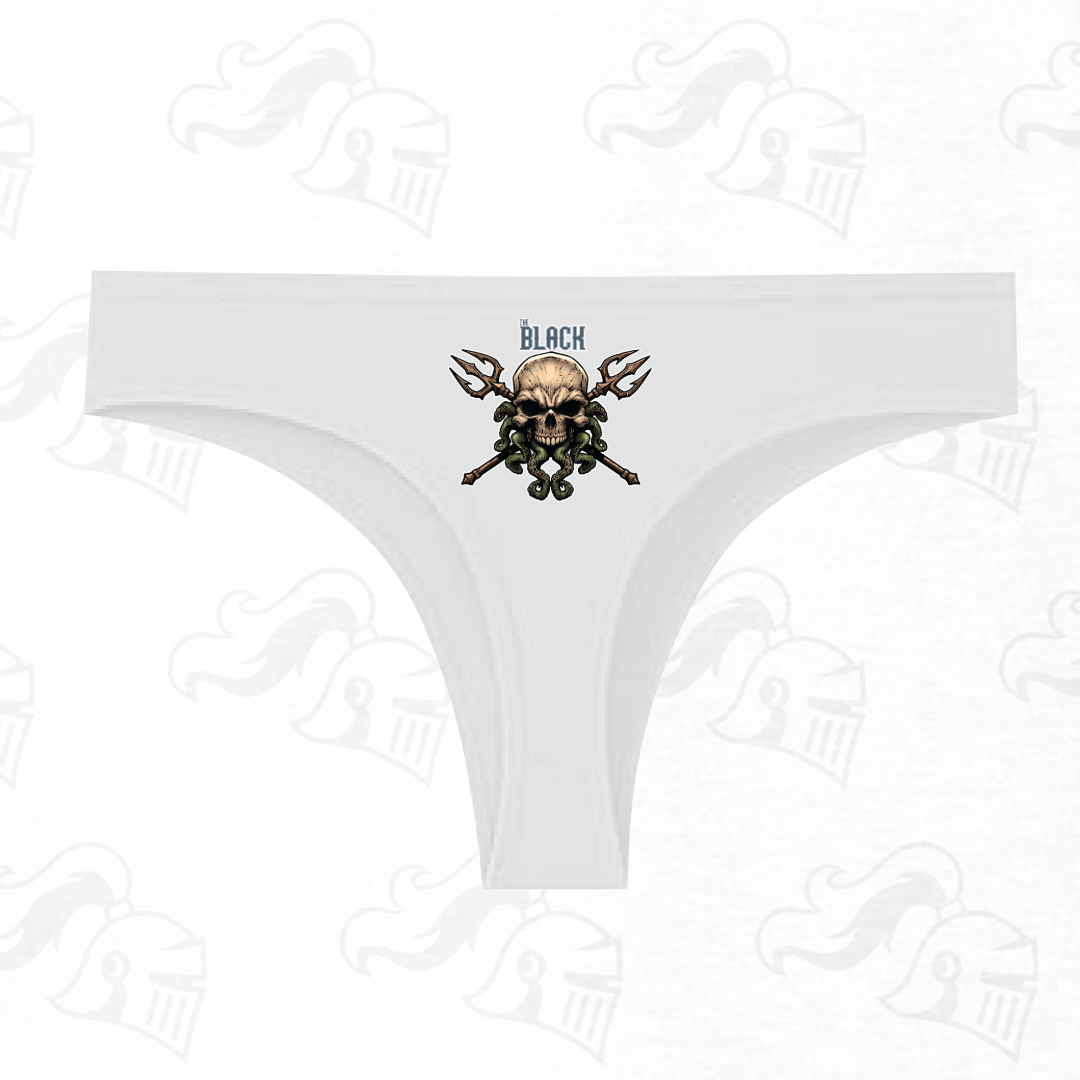 The Black Skull Logo Womens Thong