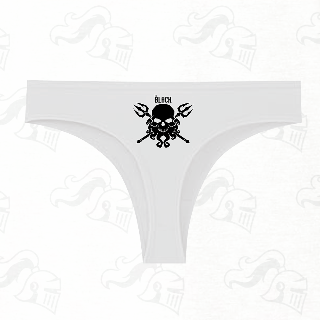 The Black Skull Logo Womens Thong