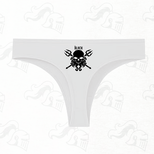 The Black Skull Logo Womens Thong