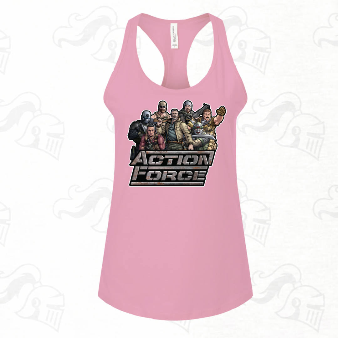 Action Force Cast Womens Racerback Tank
