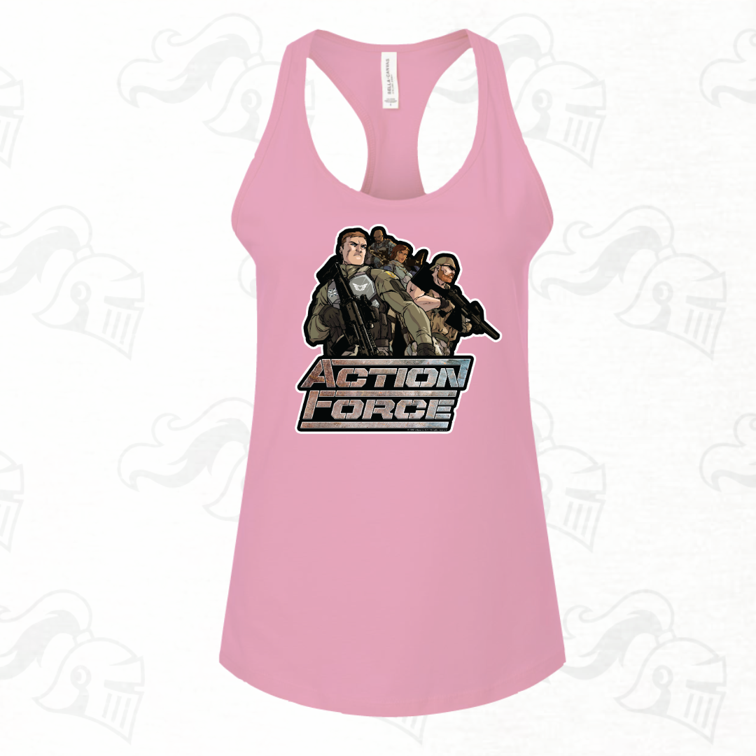 Action Force Team Womens Racerback Tank