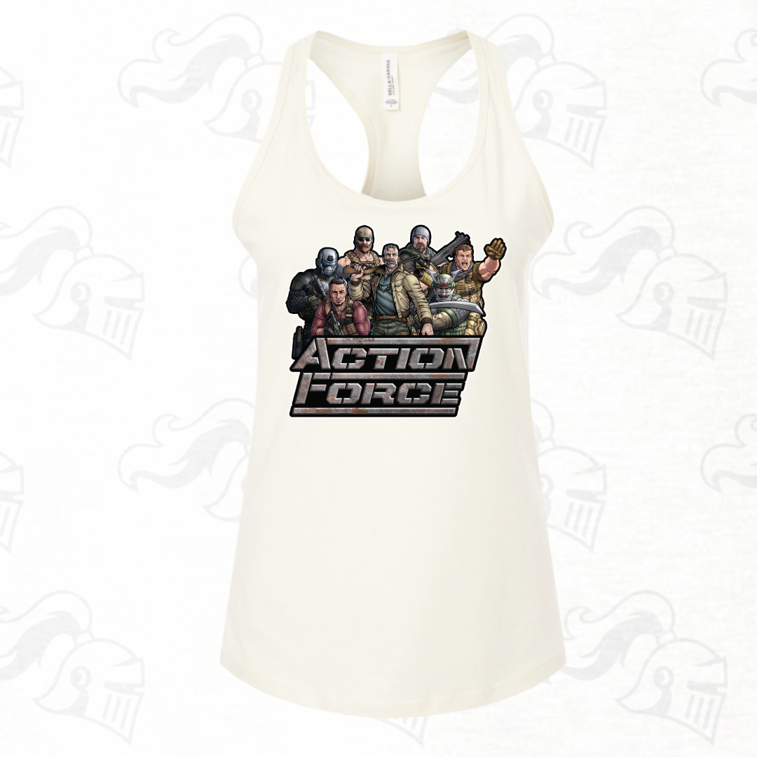 Action Force Cast Womens Racerback Tank
