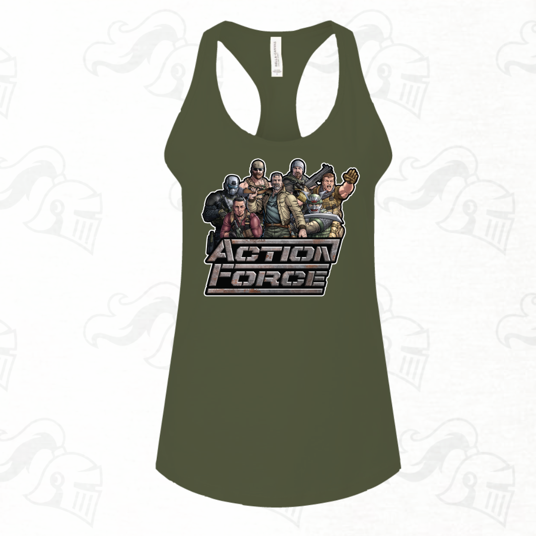 Action Force Cast Womens Racerback Tank
