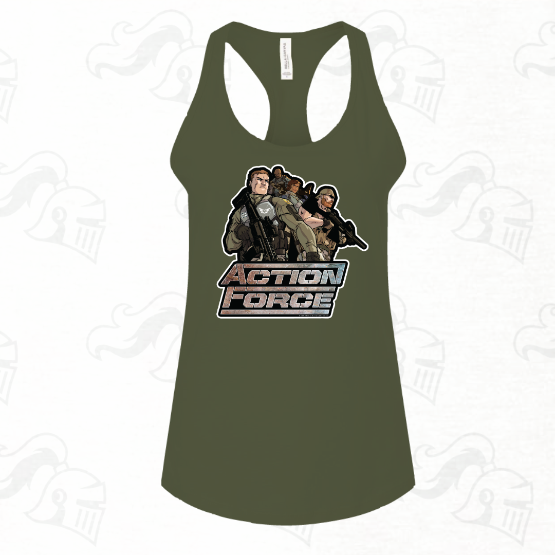 Action Force Team Womens Racerback Tank