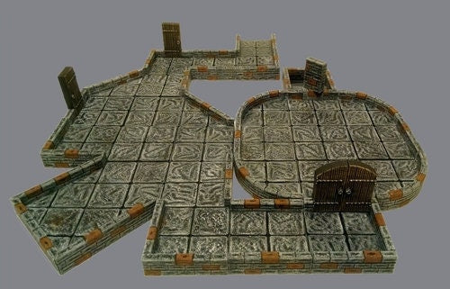TrueTiles Dungeon Base Set – 30 Piece Modular Terrain Kit | D&D and Pathfinder