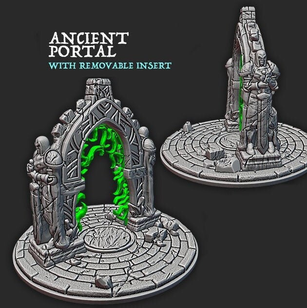 Ancient Portal Terrain – 28-33mm Scale | Magical Gateway & Objective Scenery