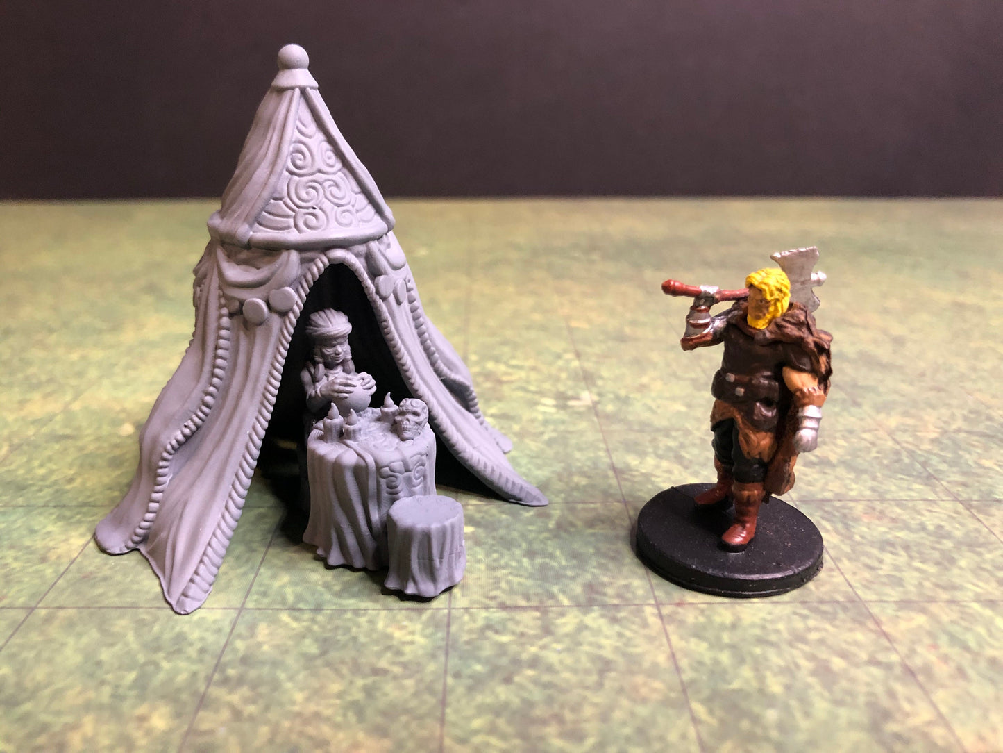 Fortune Teller Tent Playset – 28-33mm Scale | RPG Camp & Town Terrain