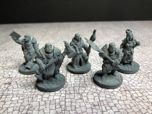 Clerics and Paladins Set – 28-33mm Scale | Holy PC & NPC Miniatures