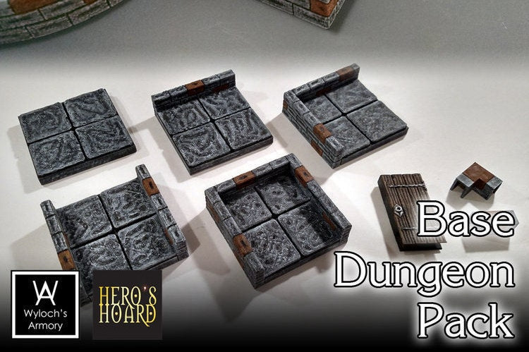 TrueTiles Dungeon Base Set – 30 Piece Modular Terrain Kit | D&D and Pathfinder
