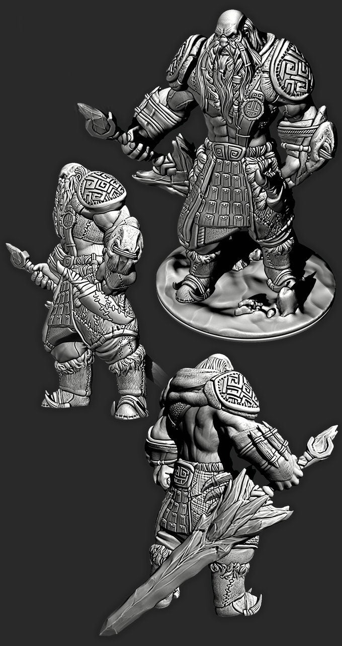 Frost Giant Miniature – 28-33mm Scale | Arctic Titan with Crown Options