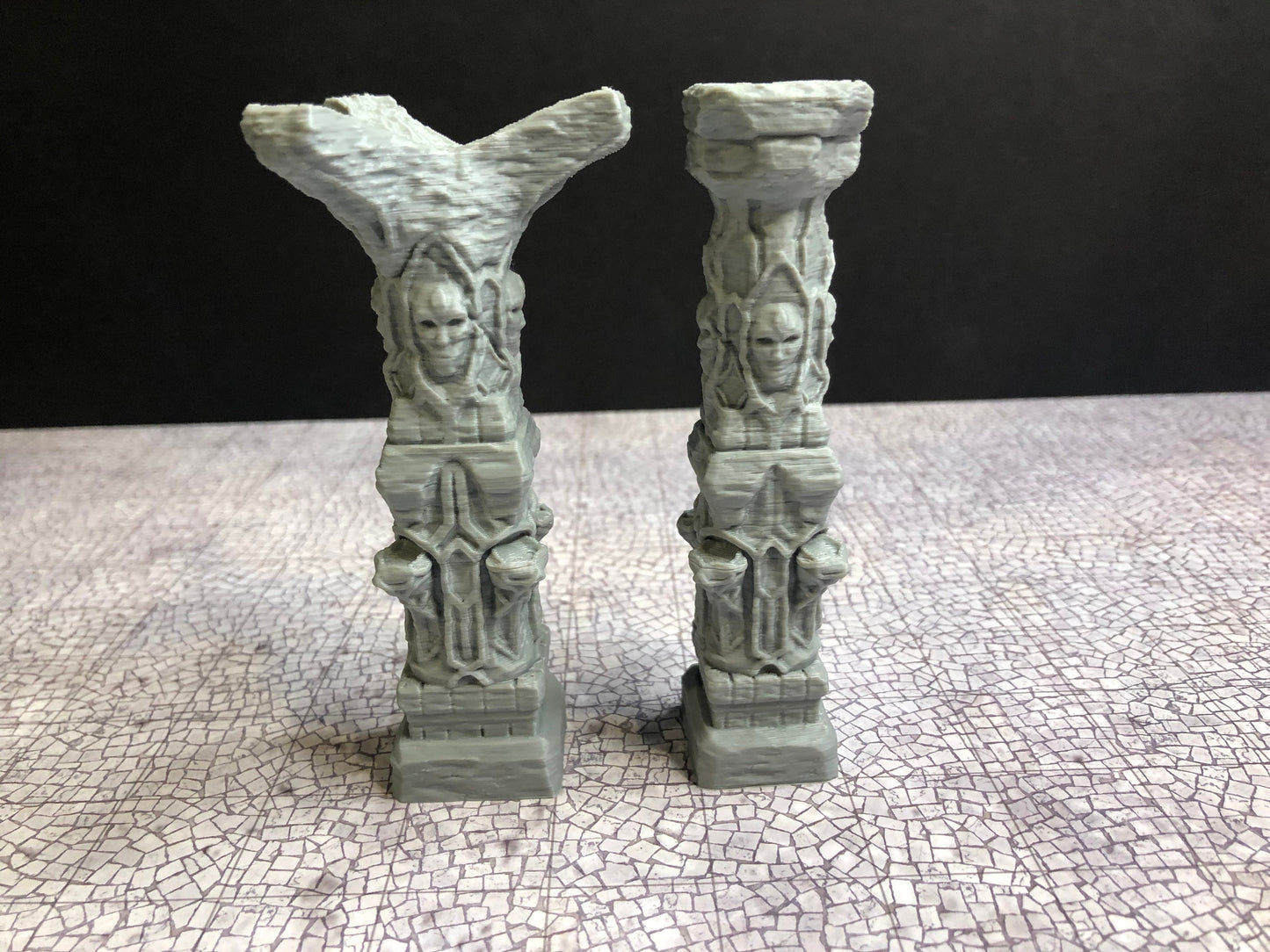 Stone Columns (2-Pack) – 28-33mm Scale | Dwarven Temple & Dungeon Terrain
