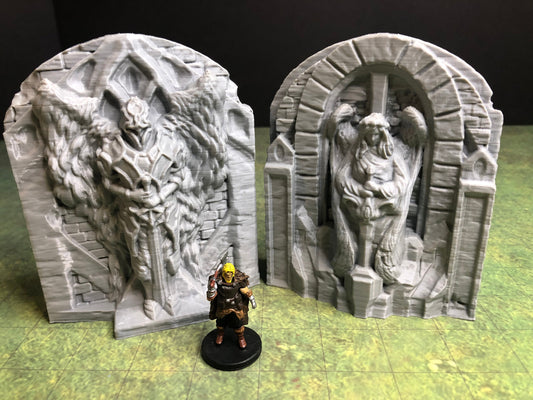 Angel Edifice Statues – 28-33mm Scale | Divine Temple & Shrine Scatter Terrain