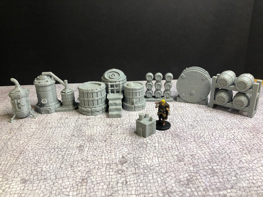 Dwarven Brewery Playset – 28-33mm Scale | Modular Brewery Terrain & Scenery