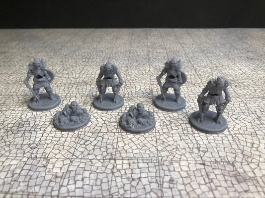 Icy Skeleton Miniature – 28-33mm Scale | Frozen Undead for Arctic RPG Encounters
