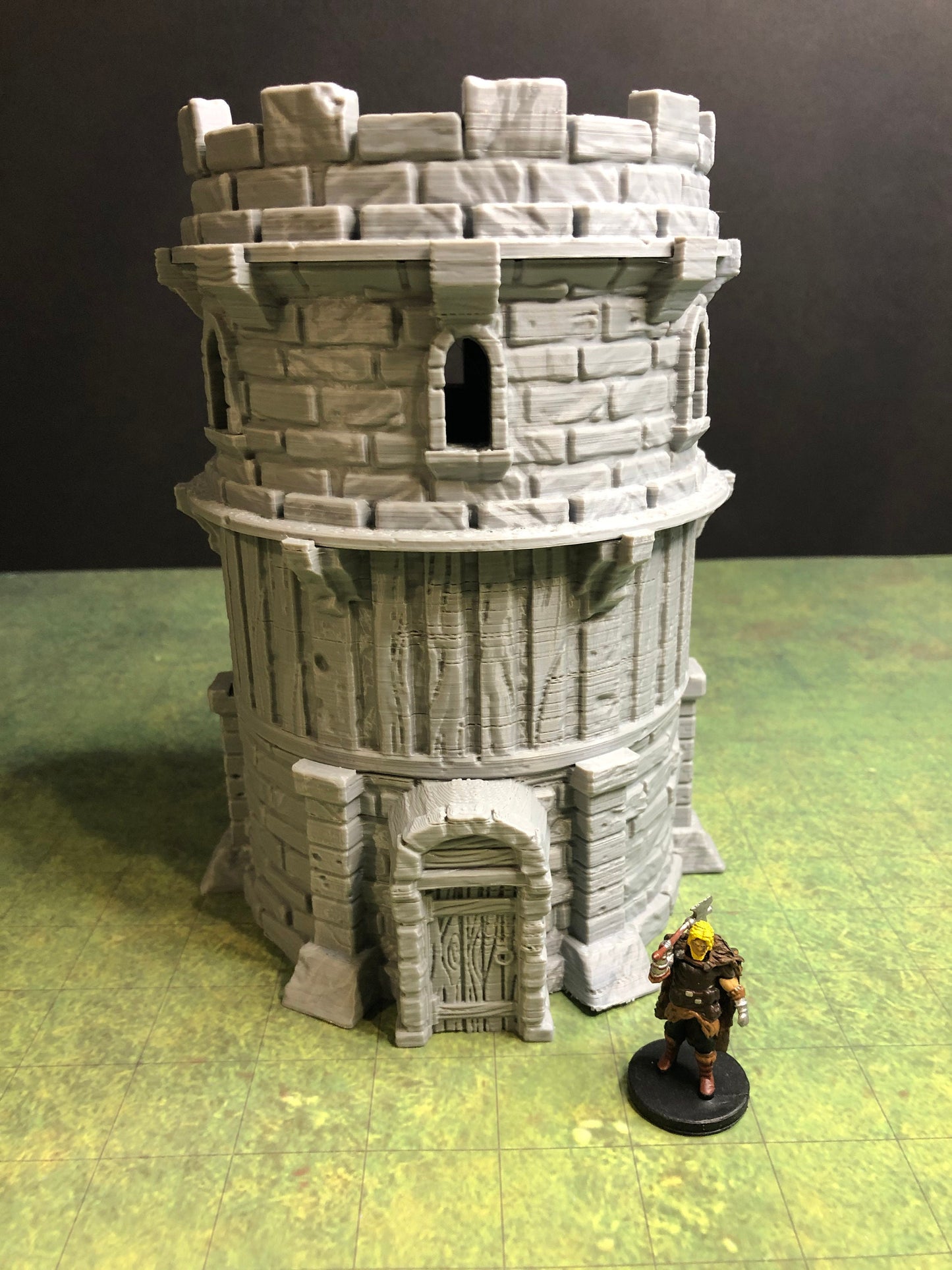 Stone Watchtower – 28-33mm Scale | Fortified Outpost Tabletop Terrain
