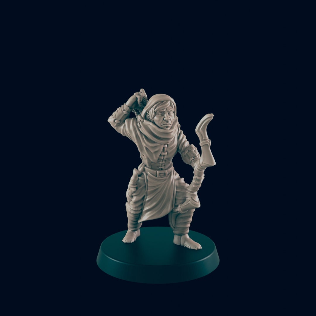 Bandit Miniature – 28mm/32mm Scale | Humanoid Brigand for Tabletop RPGs