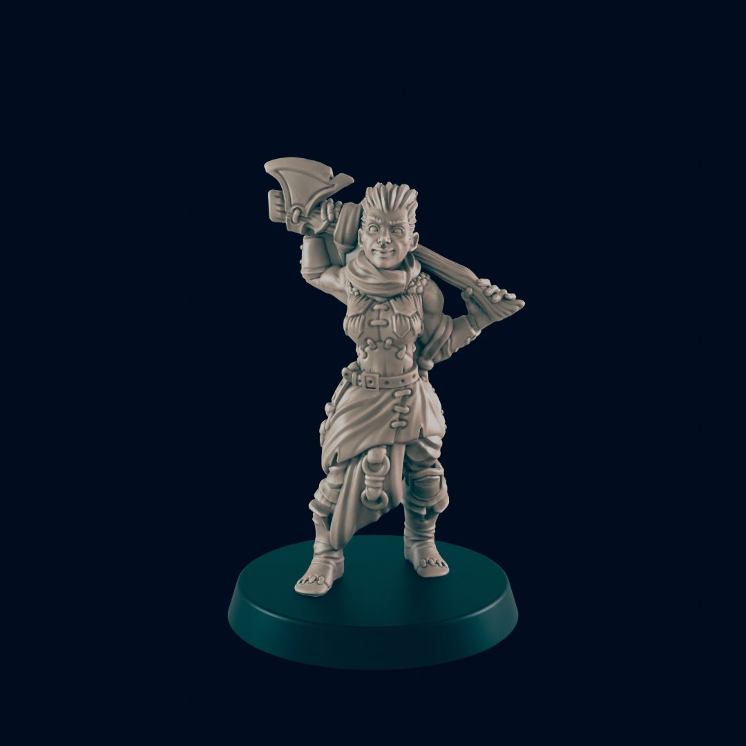 Bandit Miniature – 28mm/32mm Scale | Humanoid Brigand for Tabletop RPGs