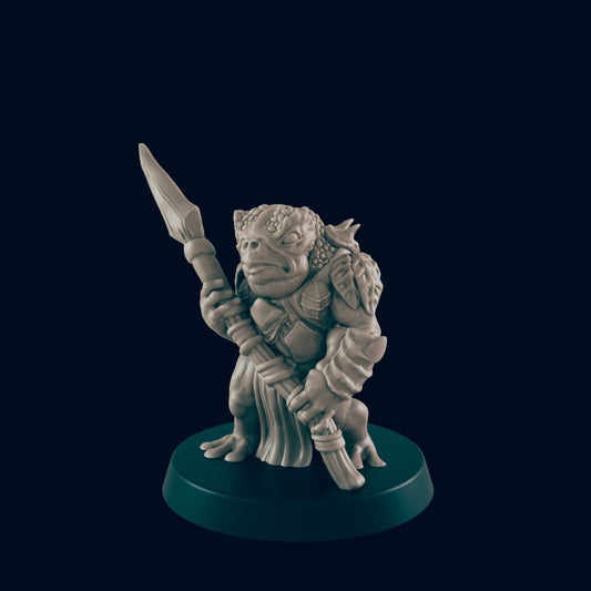 Bullywug Miniature – 28-33mm Scale | Frog-folk Creature for RPG Encounters