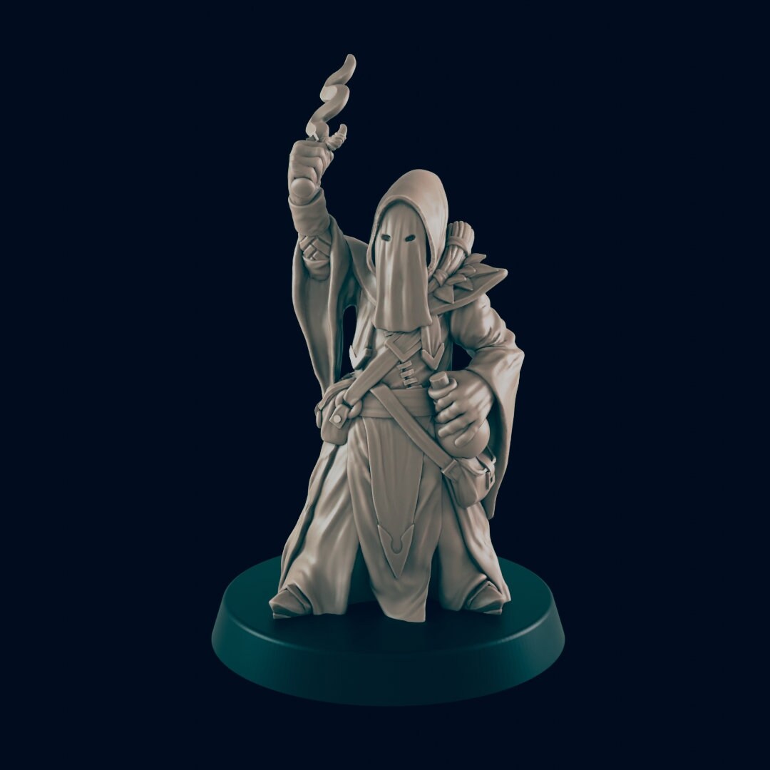 Cultist Miniature – 28-33mm Scale | Occult Villain for D&D and Pathfinder