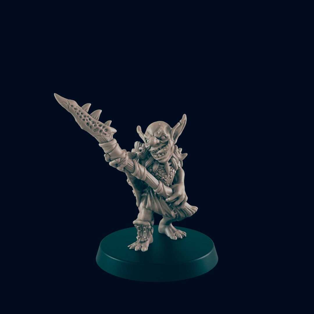 Goblin Miniature – 28-33mm Scale | Classic Forest & Dungeon Enemy