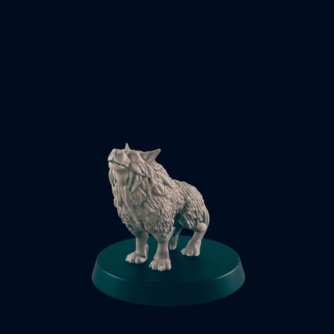 Wolf Miniature – 28-33mm Scale | Forest Hunter & Beast Companion