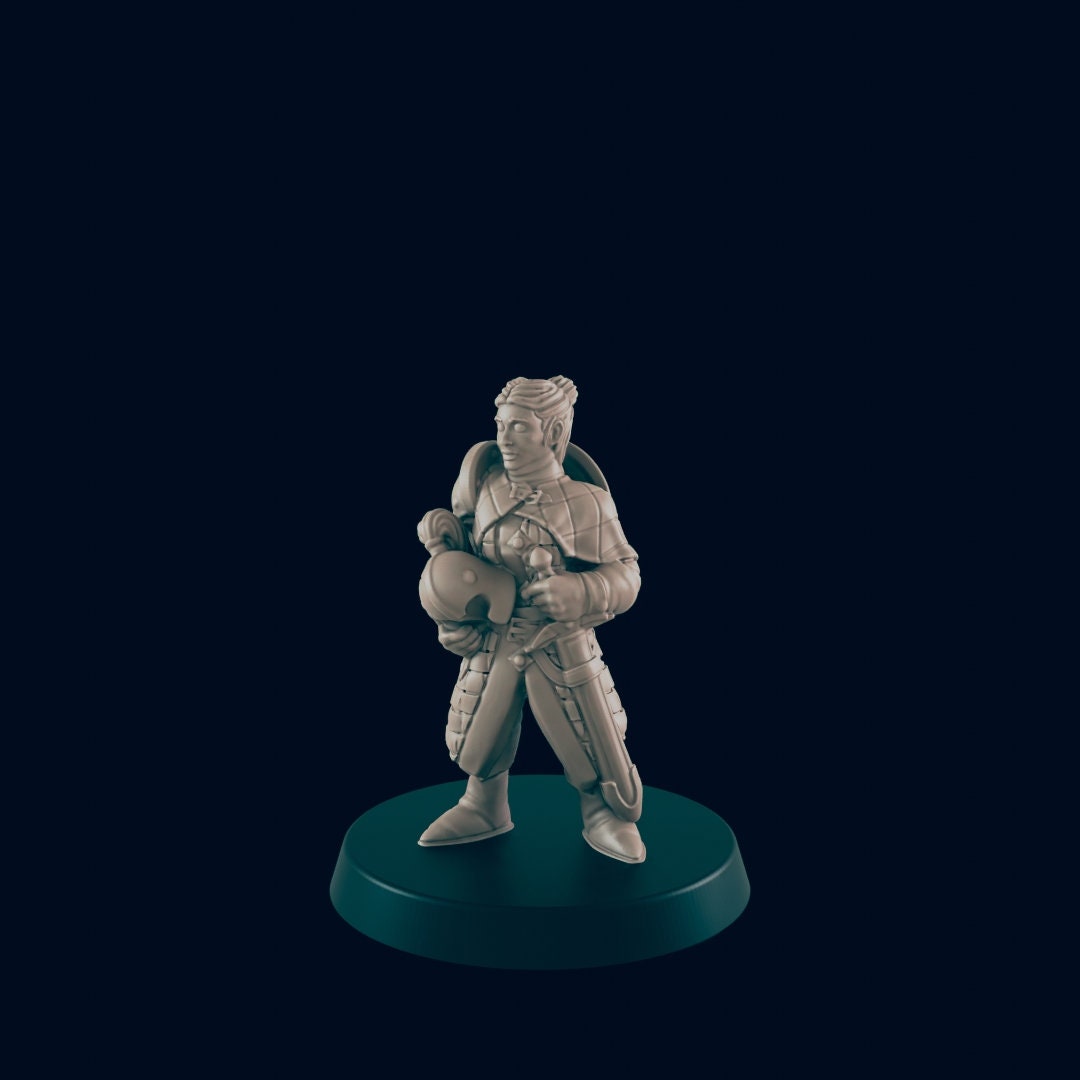 Town Guard Miniature – 28-33mm Scale | City Watch Figure for D&D and Pathfinder