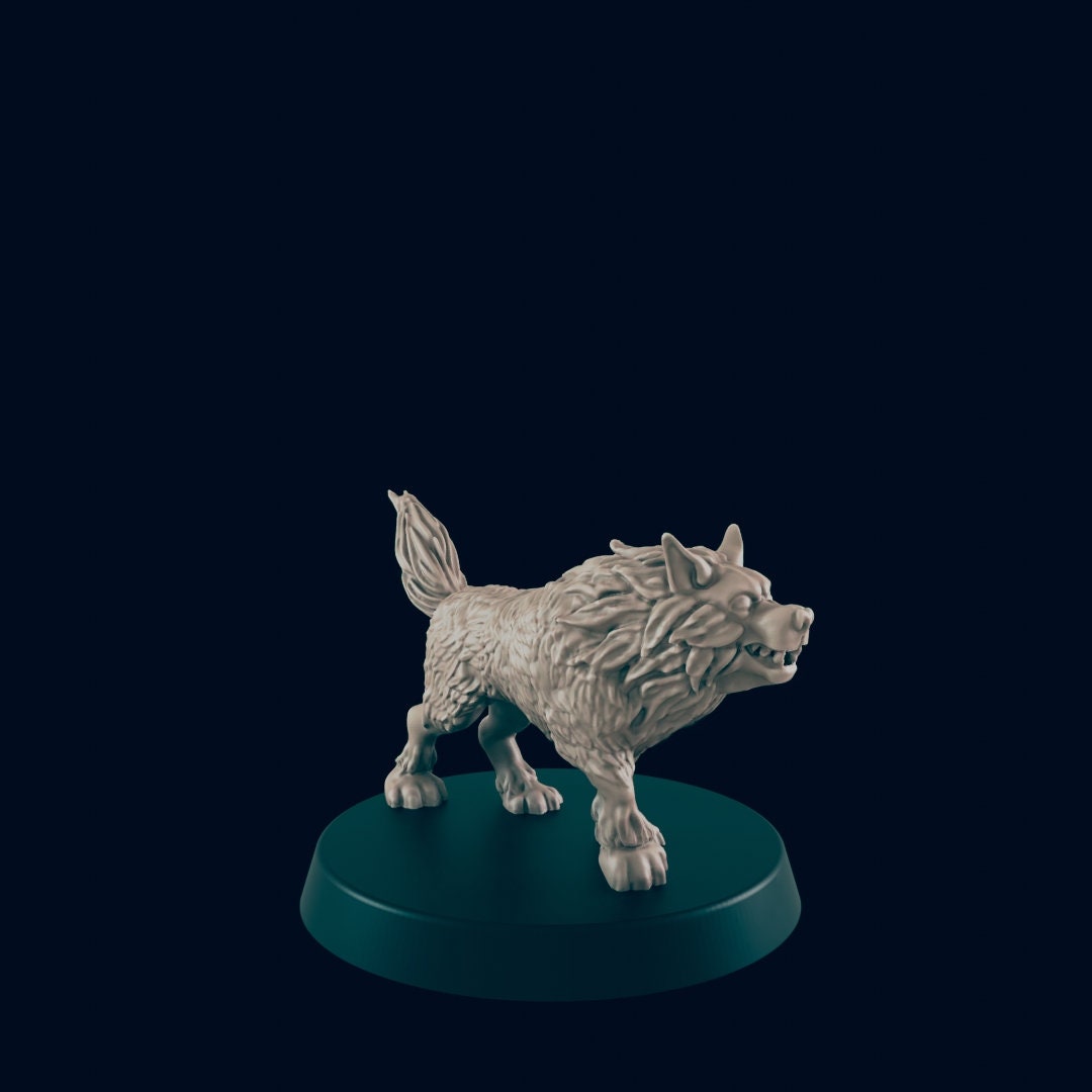 Wolf Miniature – 28-33mm Scale | Forest Hunter & Beast Companion