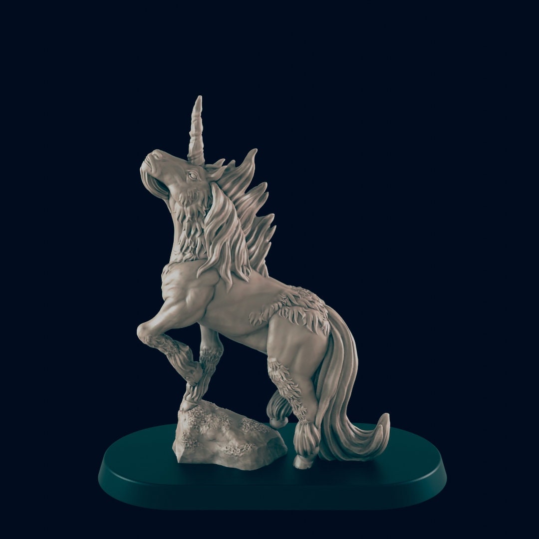 Unicorn Miniature – 28-33mm Scale | Celestial Guardian for Tabletop RPGs